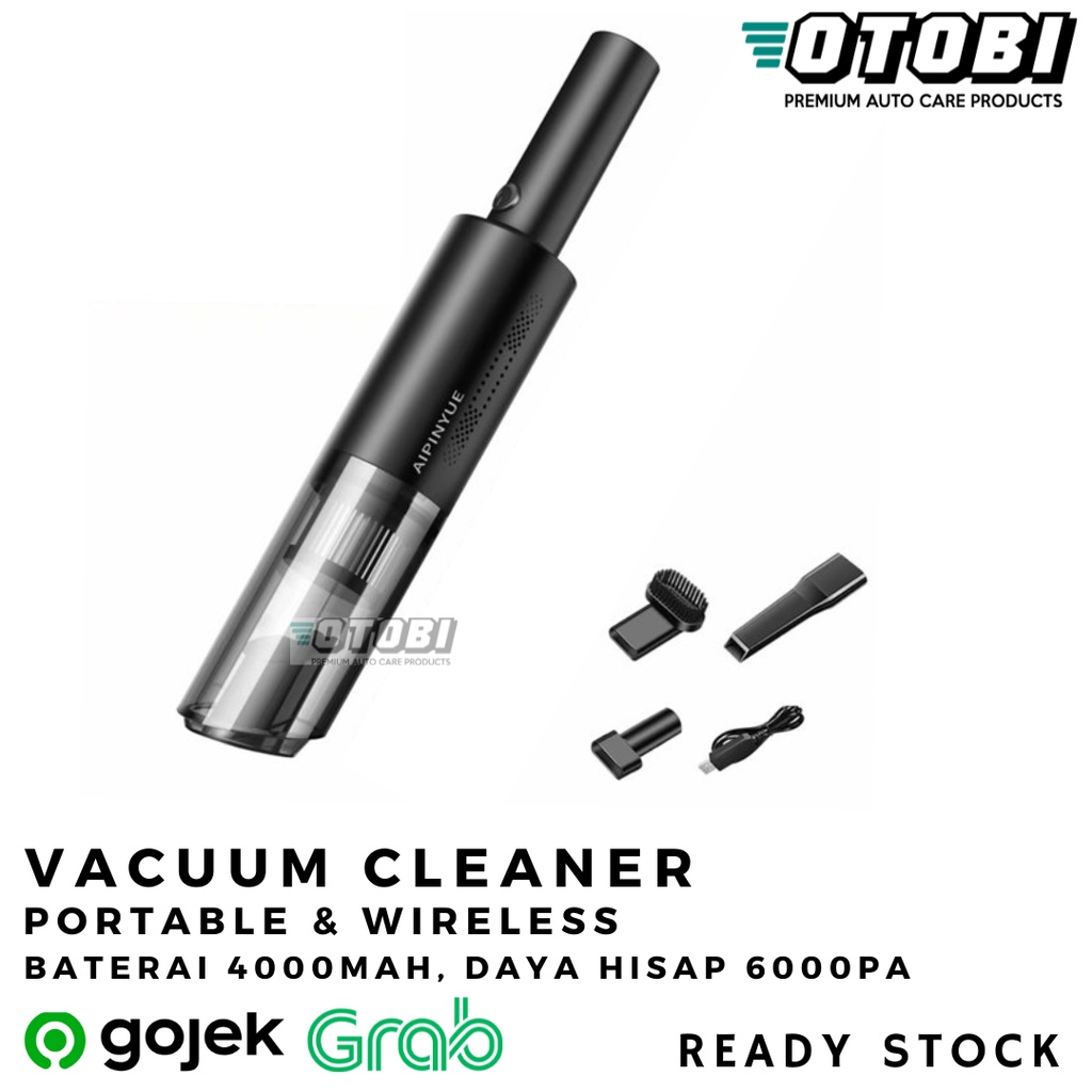 Vacuum Cleaner 4000 mAh Portable &amp; Wireless Untuk Mobil Penyedot Debu