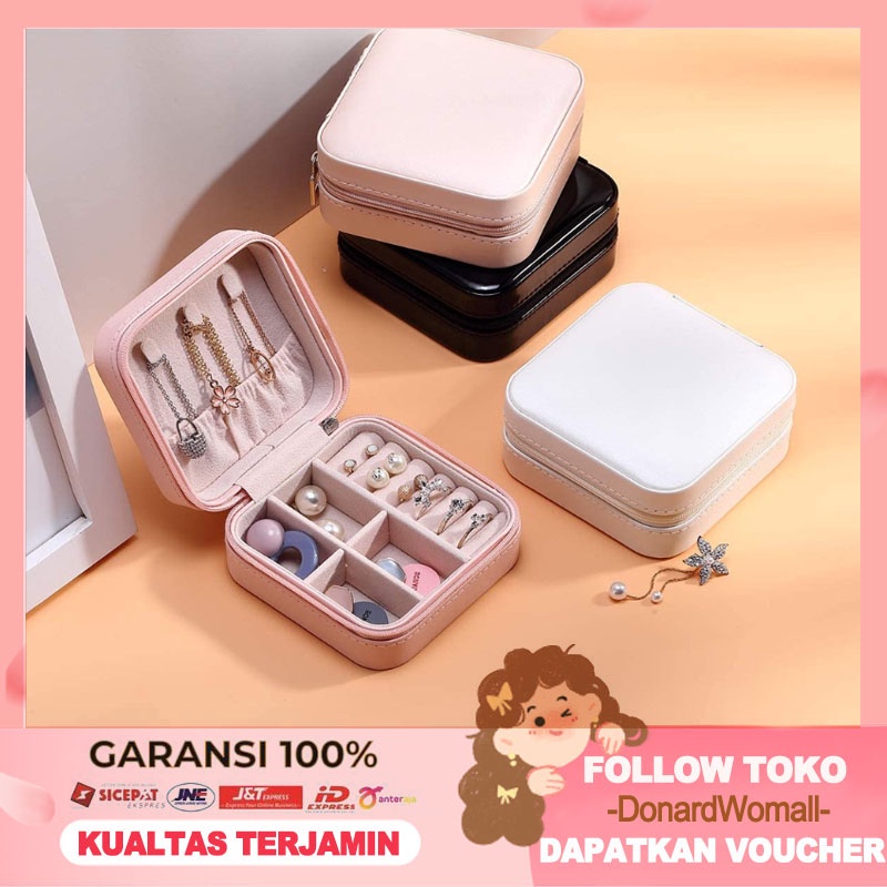 Portabel Perjalanan Mini Kotak Perhiasan Kulit Perhiasan Cincin Organizer Case Kotak Perhiasan Mini Big Sale