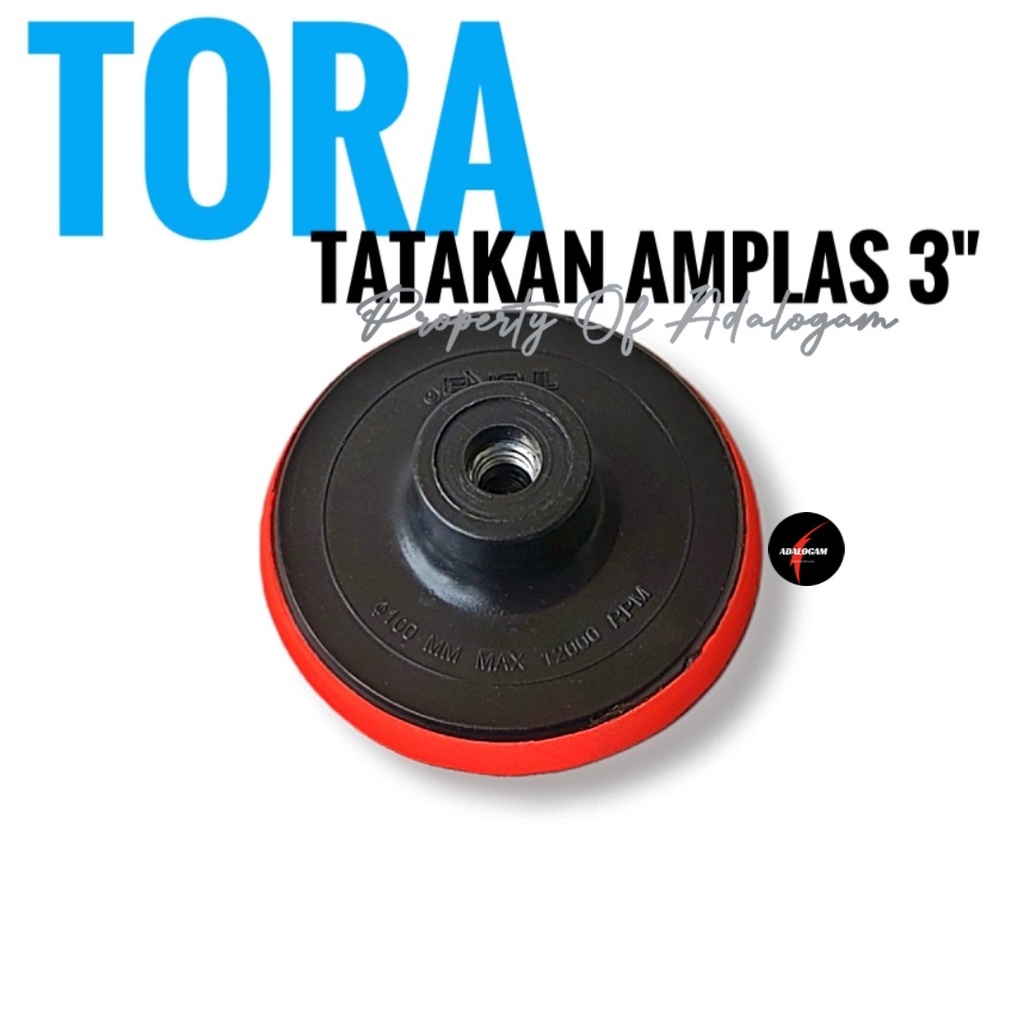 TORA Tatakan Amplas Bulat Velcro 3 Inch - Pad Perekat Amplas Bulat 3&quot;