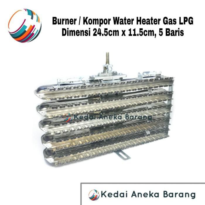 Burner Kompor Stove Water Heater Tungku Api Gas LPG 5 Baris