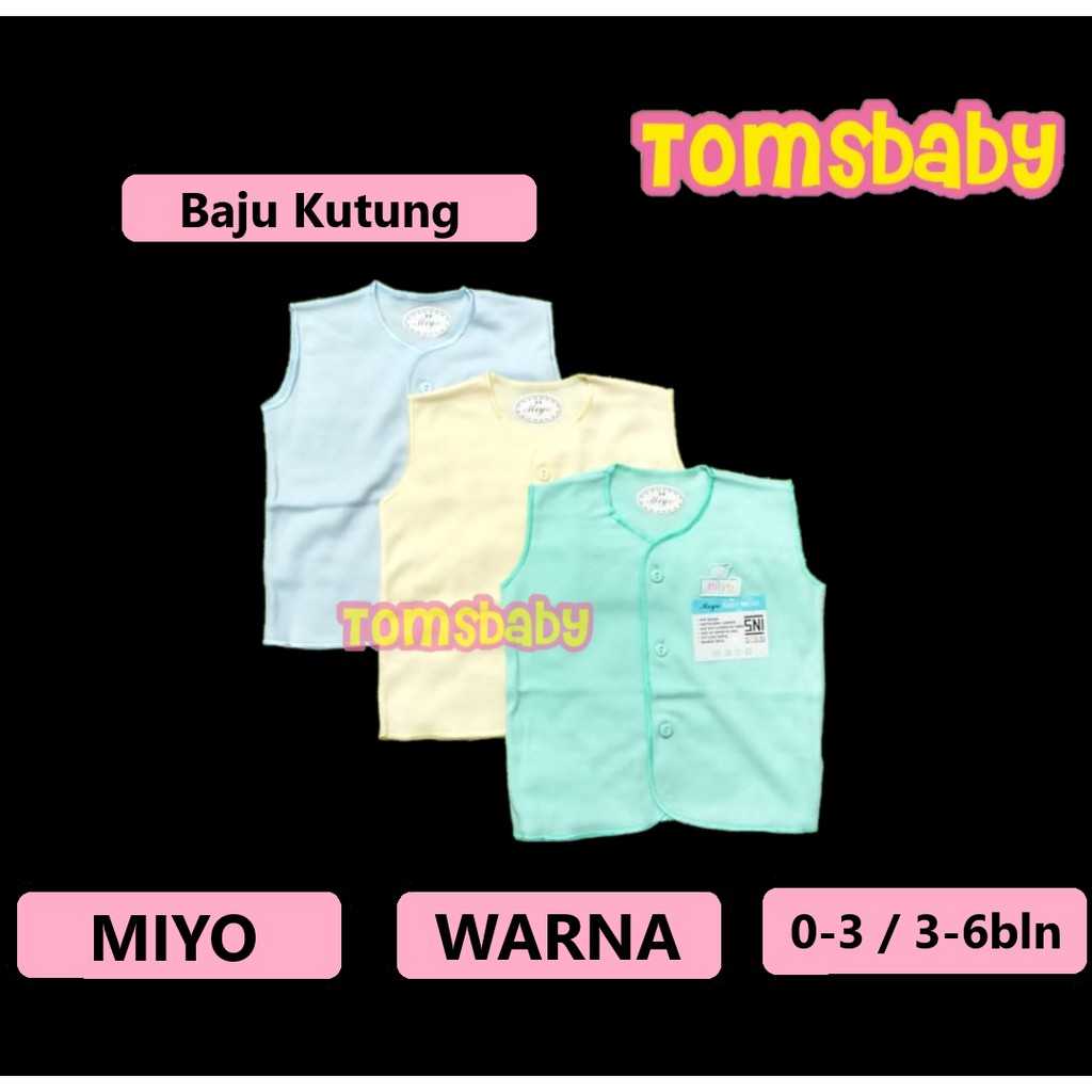 MIYO 3pcs Baju Kutung WARNA (0-3bln / 3-6bln)