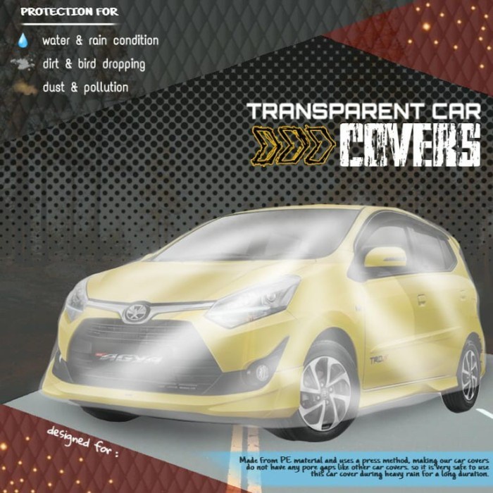 Body Cover Transparan Toyota Yaris Voxy Sienta Accord CorolaCross