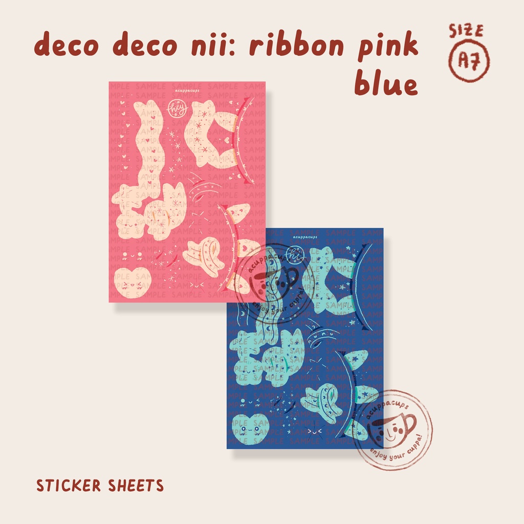 

Deco Deco Nii Ribbon Decor Journaling Polco Sticker Sheets | acuppacups