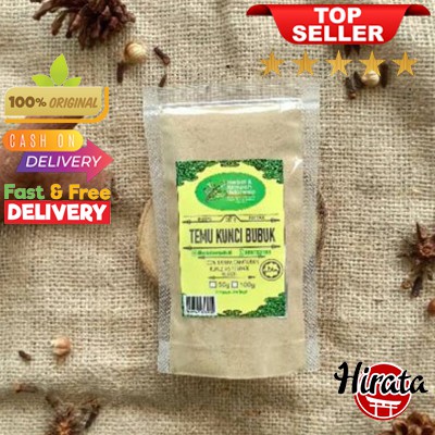

50GRAM TEMU KUNCI BUBUK ASLI OBAT HERBAL JAMU BUMBU DAPUR MASAK ALAMI REMPAH JSR BUBUK 50GRAM