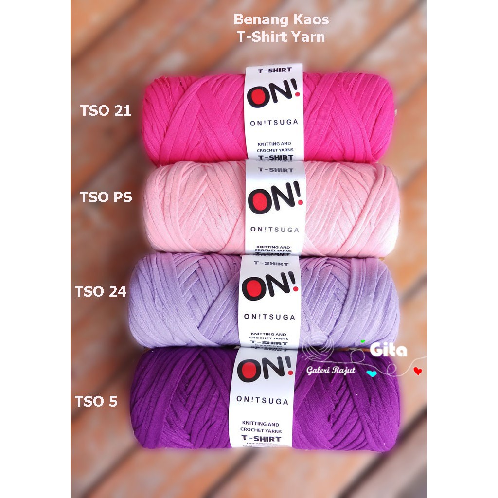 Benang Kaos Onitsuga/T-Shirt Yarn/Benang Rajut Kaos