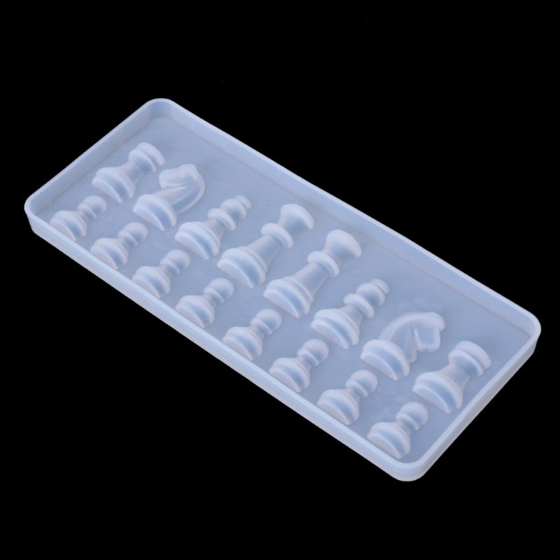 SIY  Resin Casting Molds Set by Garloy,2Pcs 3D Chess Clear Silicone Mold for Making Polymer Clay, Crafting, Resin Epoxy