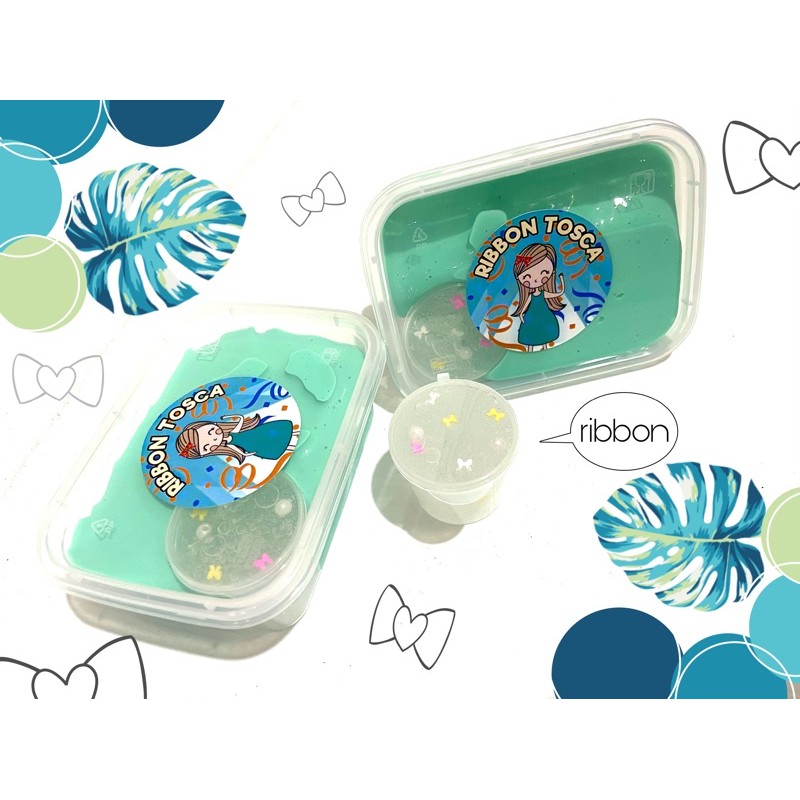 Slime Ribbon Tosca 200ml/Slime Variasi by Rossie Shop/Free Bonus untuk Setiap Pembelian