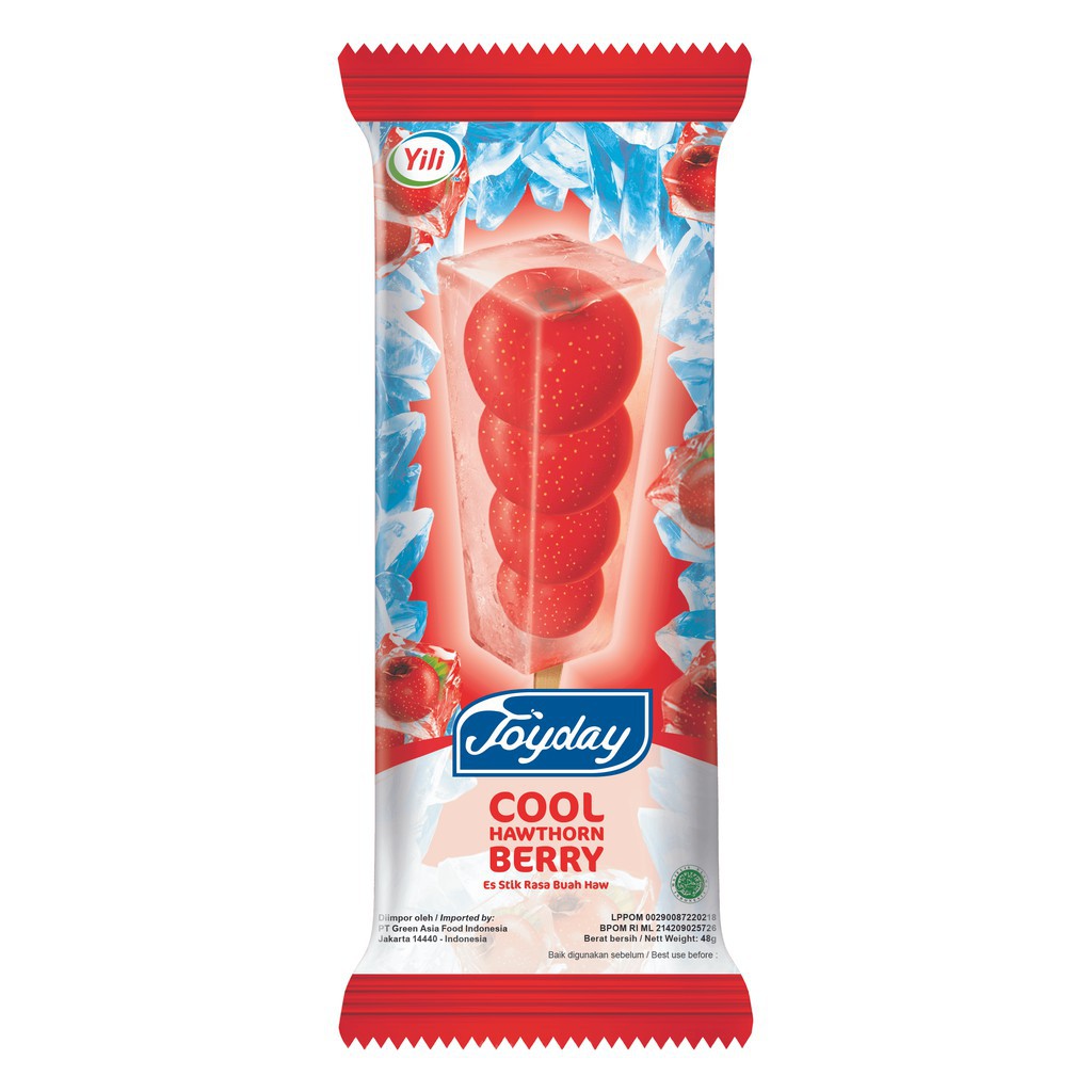 JOYDAY Ice Cream Hawthorn Berry 48gr (1 karton=50 pcs) (BANDUNG AREA ONLY)