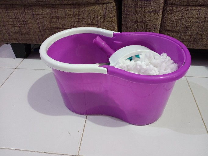 Bayar Ditempat-spin Mop Stainless Steel/kain Pel Praktis Tanpa Peres Tinggal Puter Naik Turun-murah