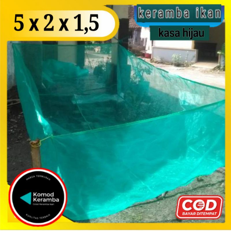 keramba ikan 5 x 2 x1,5 jaring apung karamba kotak burayak lele ikan nila hapa tanjaran kerambah uda