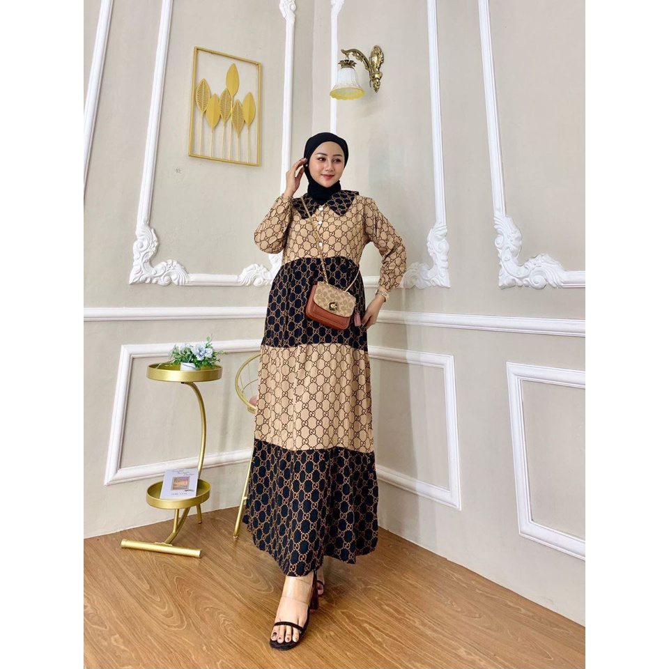 Saroja (009) Gamis Rayon Tebal Gamis Gucci