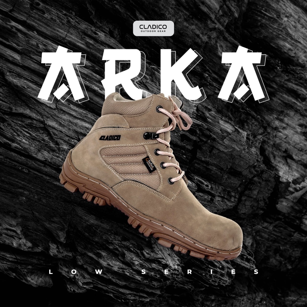 Sepatu Safety CLADICO Boots Pendek Ujung Besi Arka Low Cut Sefty Shoes Proyek Kerja Lapangan Outdoor Bikers Berkendara Touring