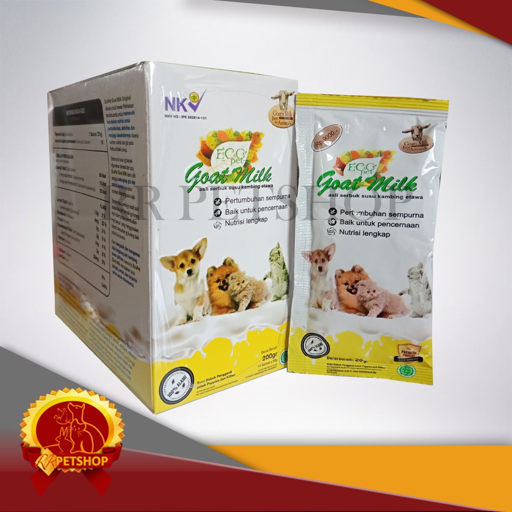 Susu Kucing Anjing Hewan Ecomilk Goat Milk Susu Kambing Eco Milk 20gr