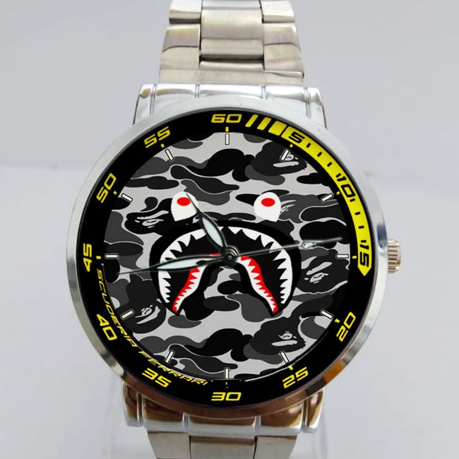 Jam Tangan Stainless Custom Bape Shark 002