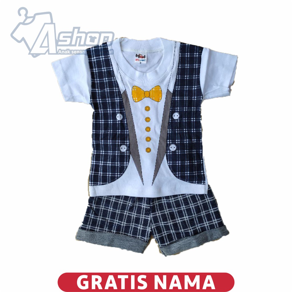 Baju Bayi Setelan Tuxedo 0-18 Bulan