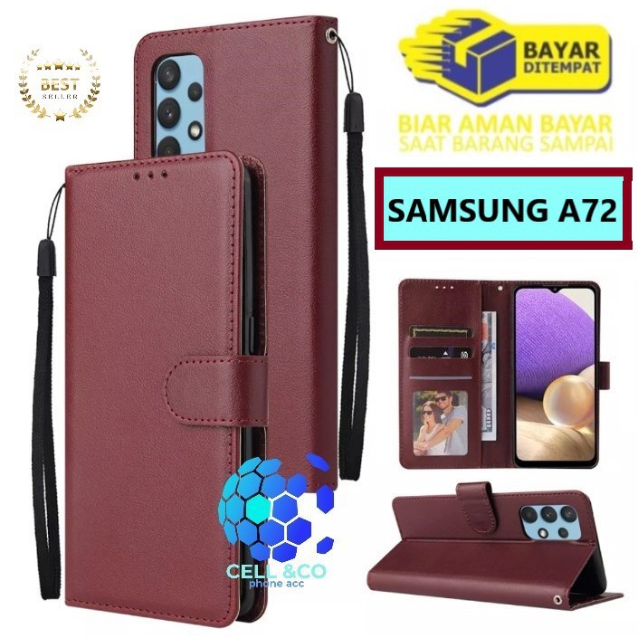 Flip cover SAMSUNG A72 Flip case buka tutup kesing hp casing hp flip case leather wallet