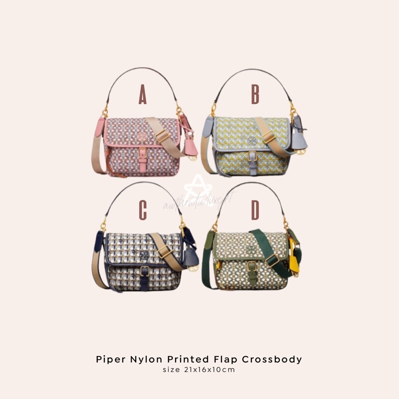 [READY STOCK GRATIS ONGKIR] TB PIPER NYLON PRINTED FLAP CROSSBODY