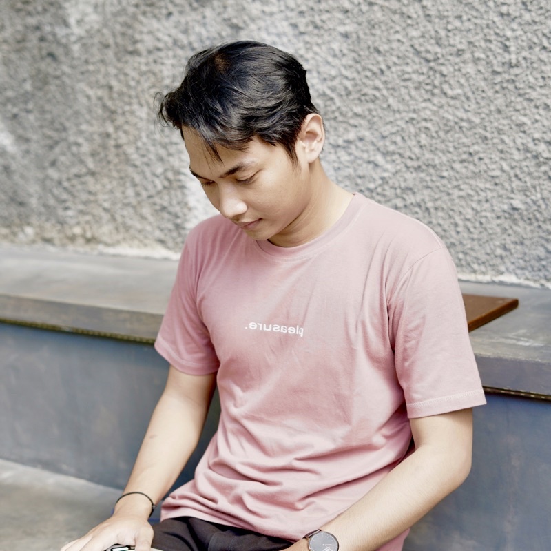 PLEASURE | MIRROR TSHIRT DUSTY SMALL LOGO