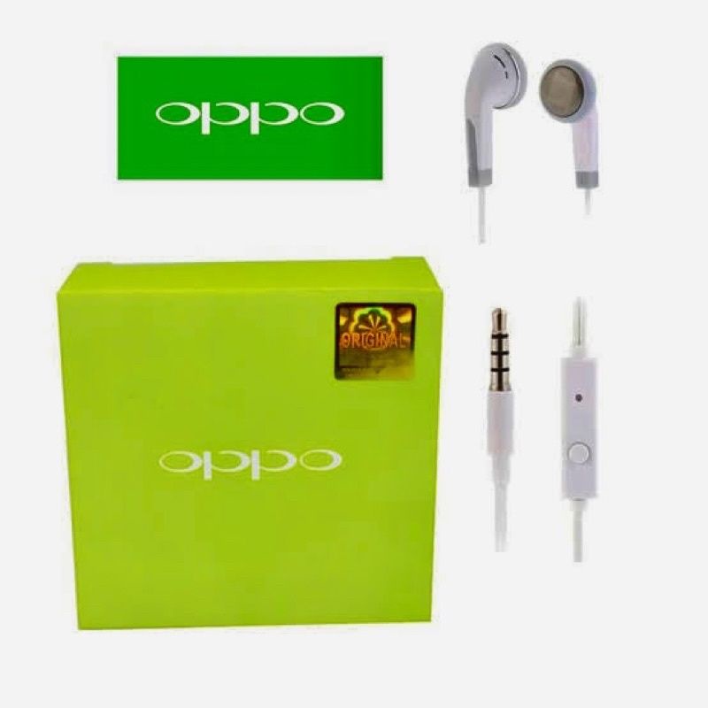 MH-136 Earphone OPPO HD Sound Bass Stereo With Microphone Headset oppo A7 A12 A15 A16 A17K A33 A52 A503 A92 A37 A39 A71 A83 A55