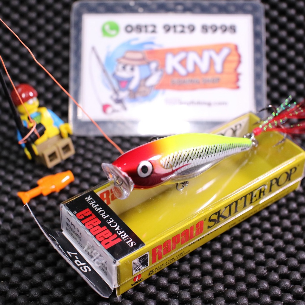 Rapala 7cm Skitter Pop 7 CLOWN Umpan Popper Lure Minnow Bahan Kayu
