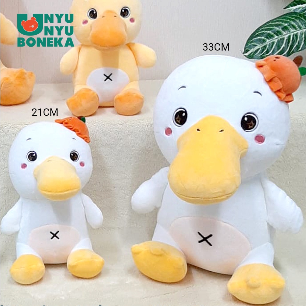 boneka bebek duck animal topi stroberi