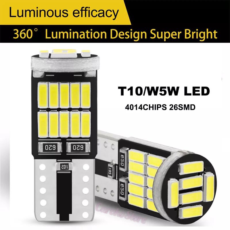 Lampu LED T10 26smd canbus sen senja rem super bright