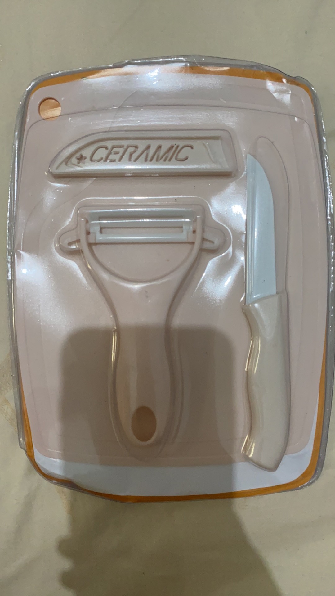 Pisau Set Keramik / 3 In 1 Pisau Set Talenan / Serutan Buah / Alat Set Dapur / Vs