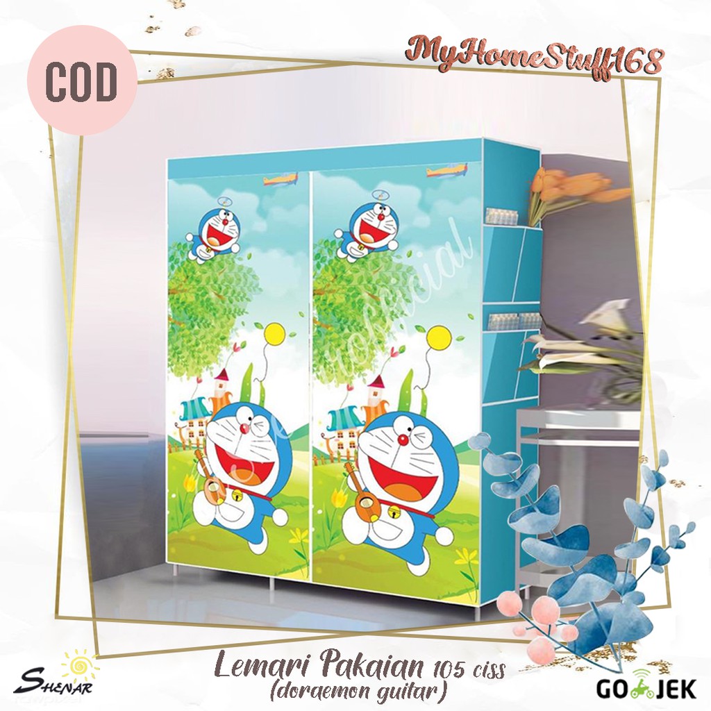 SHENAR Lemari Baju Lemari Pakaian Lemari Portable Lemari Baju Bayi Multifungsi Karakter 3D 105 CISS