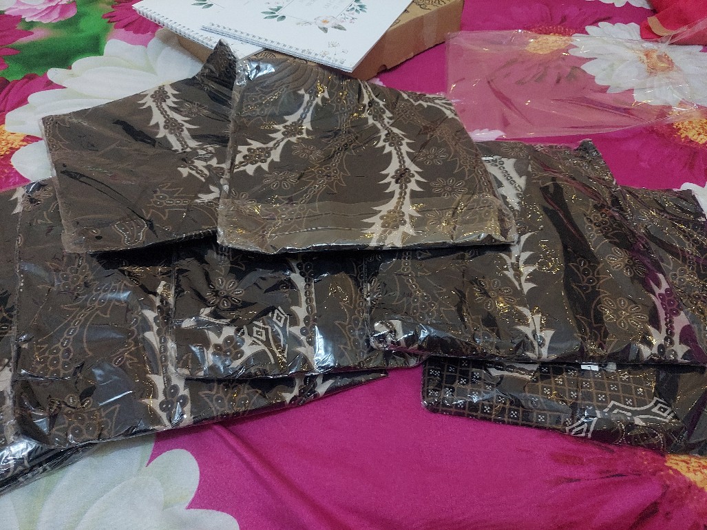 Batik Pria Size M L Xl Xxl  Bswart Batik Hrb026 Kenongo Hem Panjang Padi