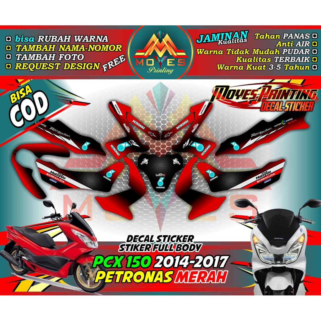 stiker decal motor pcx 150 full body decal stiker pcx 150 sticker motor pcx 150 full body vareasi pe