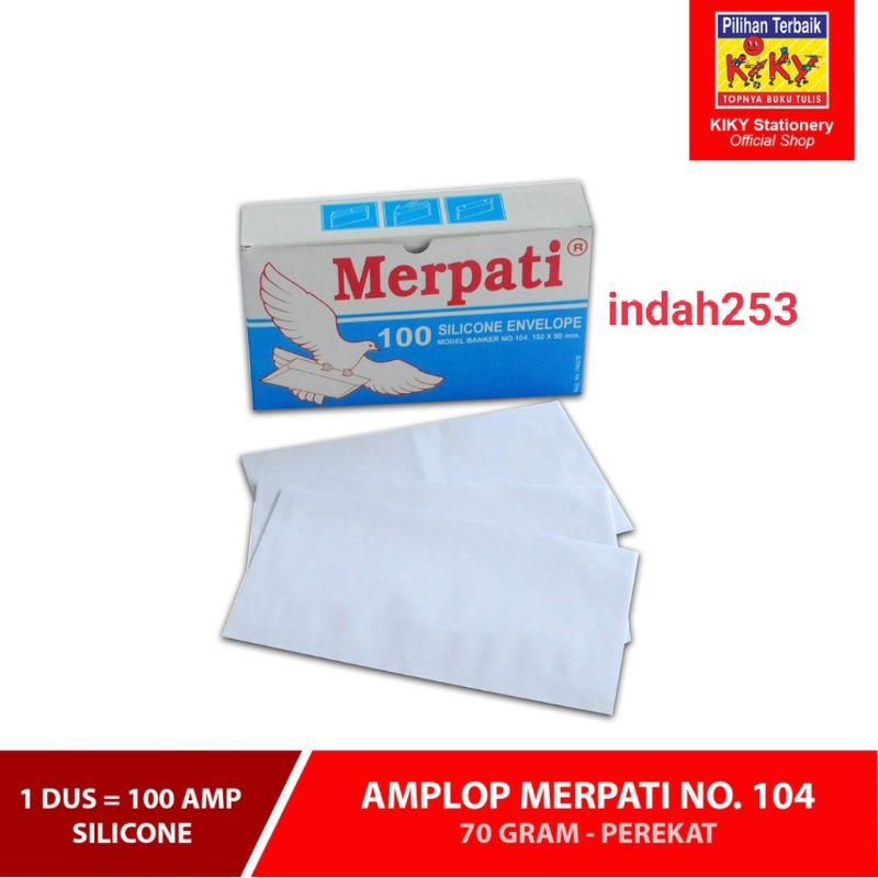 amplop Merpati 104 Isi Satu Dus 100 Pcs