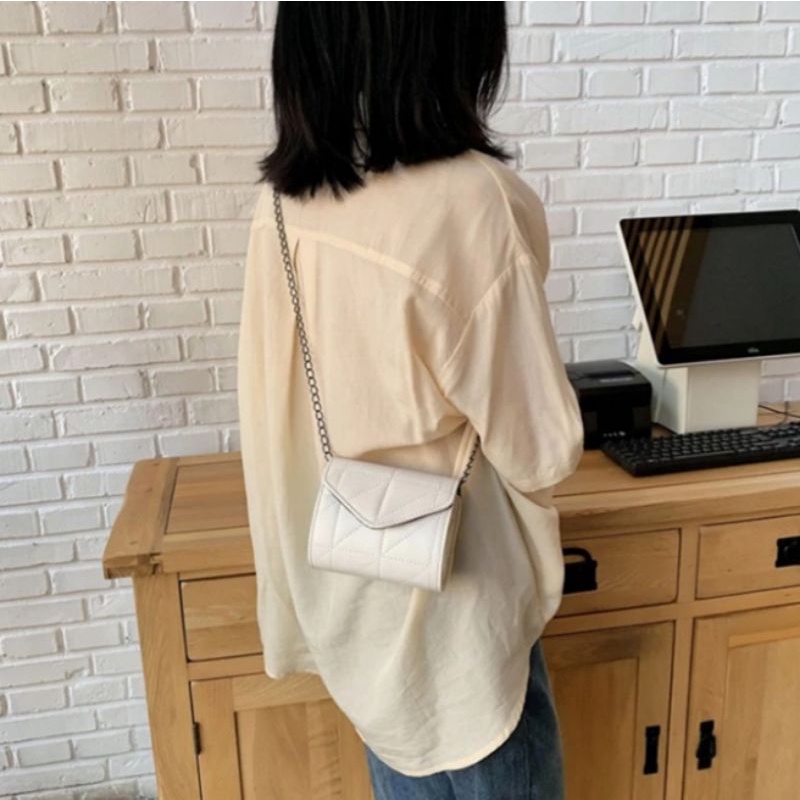 N_B_S / STEFANY Tas Selempang Wanita Kekinian Selempang Rantai Wanita Slingbag Tas Selempang Mini