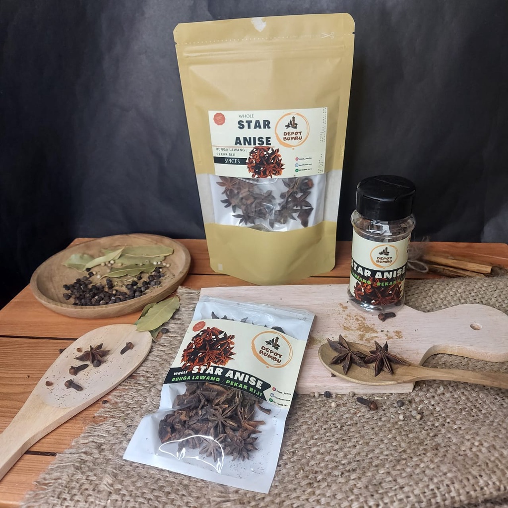 

Bunga lawang / Pk utuh atau Bubuk I Star Anise Stick Ground I pilih varian kemasan