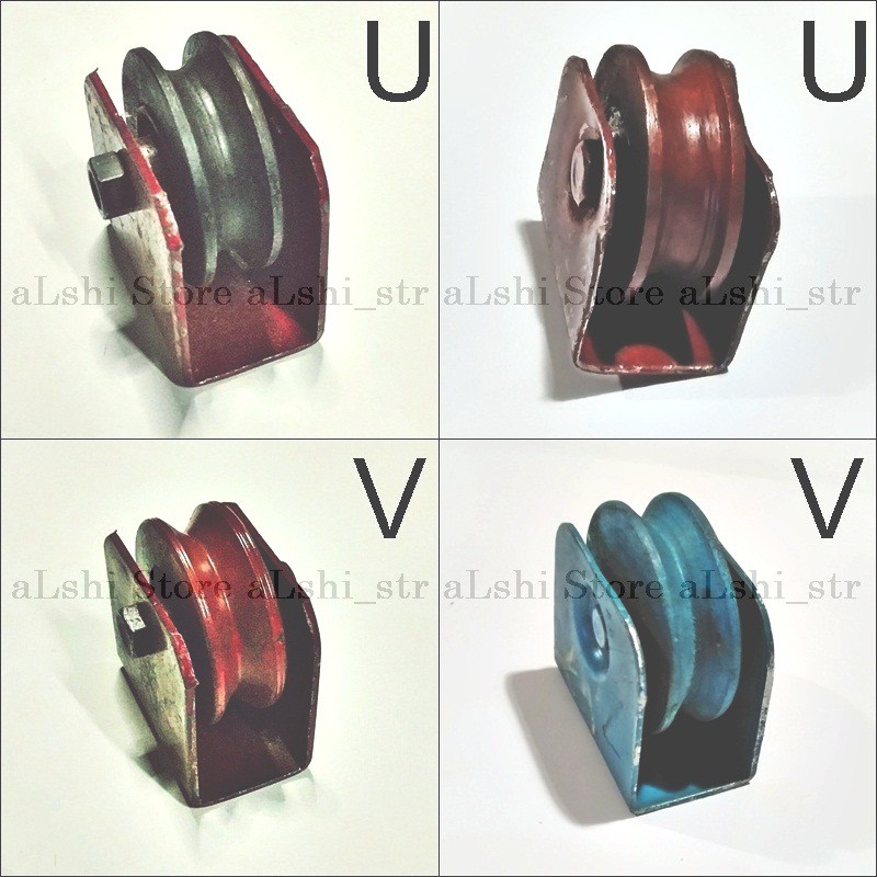 Roda Pintu Pagar Besi U,V Bulat Behel Beton Siku 6,7,8 cm