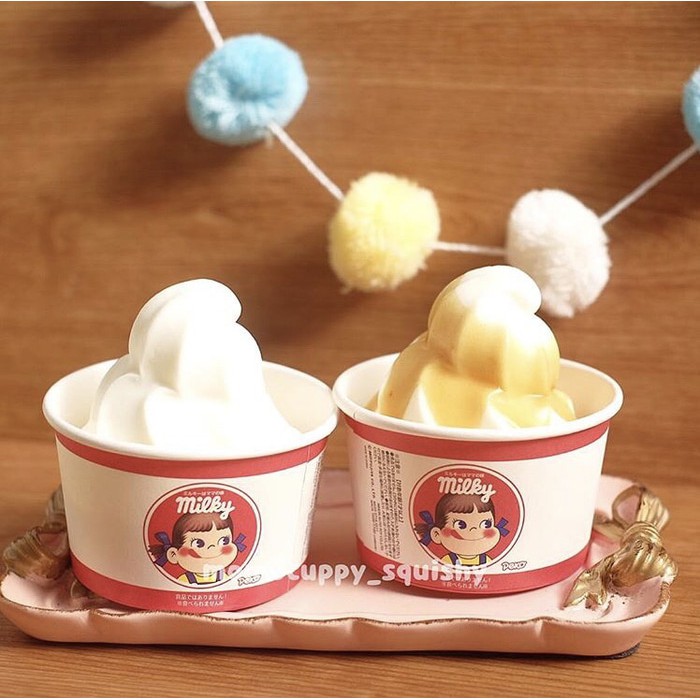 SQUISHY LICENSED ice cup pekochan by fujiya ( es krim peko ASLI JEPANG