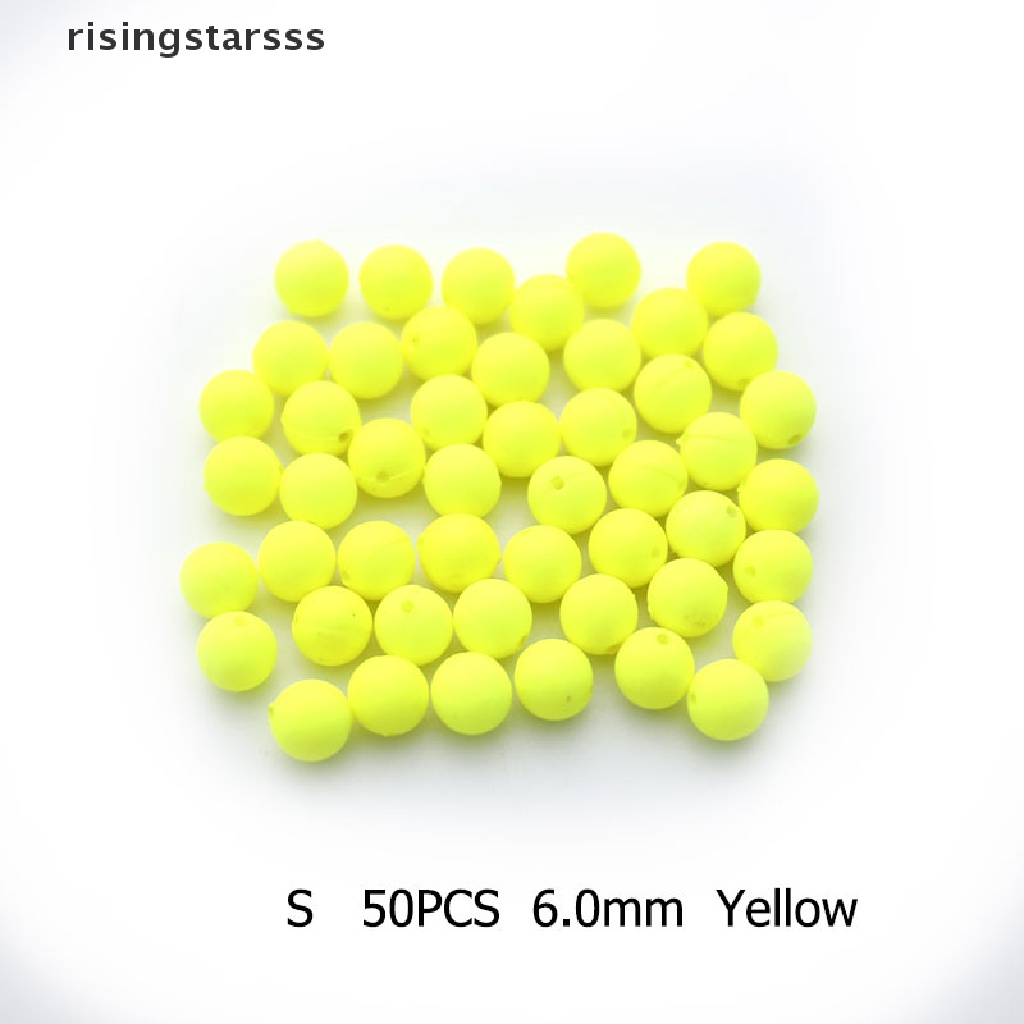 Rsid Span-new 50pcs Floag Bobbers Memancing Fluorescent Drift Ball Mancing Pelampung Busa Bola Jelly
