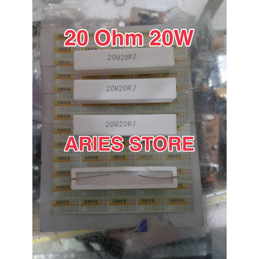 RESISTOR 20W 20 OHM 20 WATT 20 OHM PUTIH BAGUS