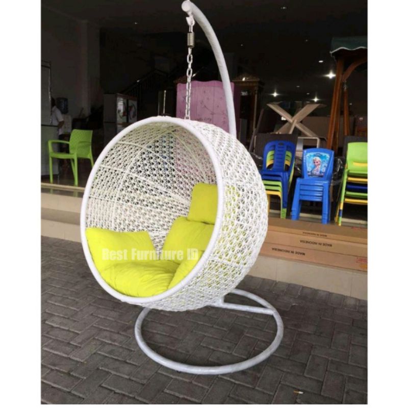 Ayunan Rotan Sintetis Bulat