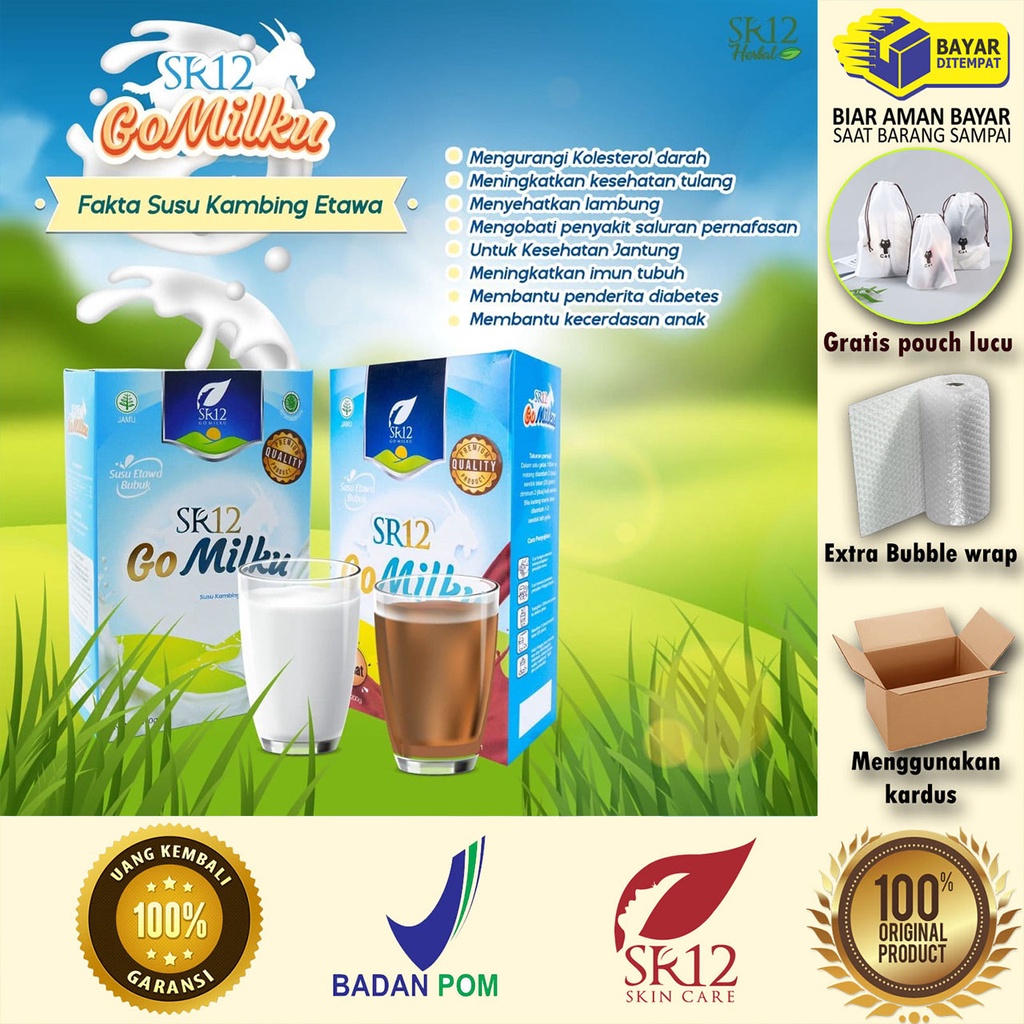 

SR12 Susu kambing etawa bubuk gomilku go milku tidak amis goat milk