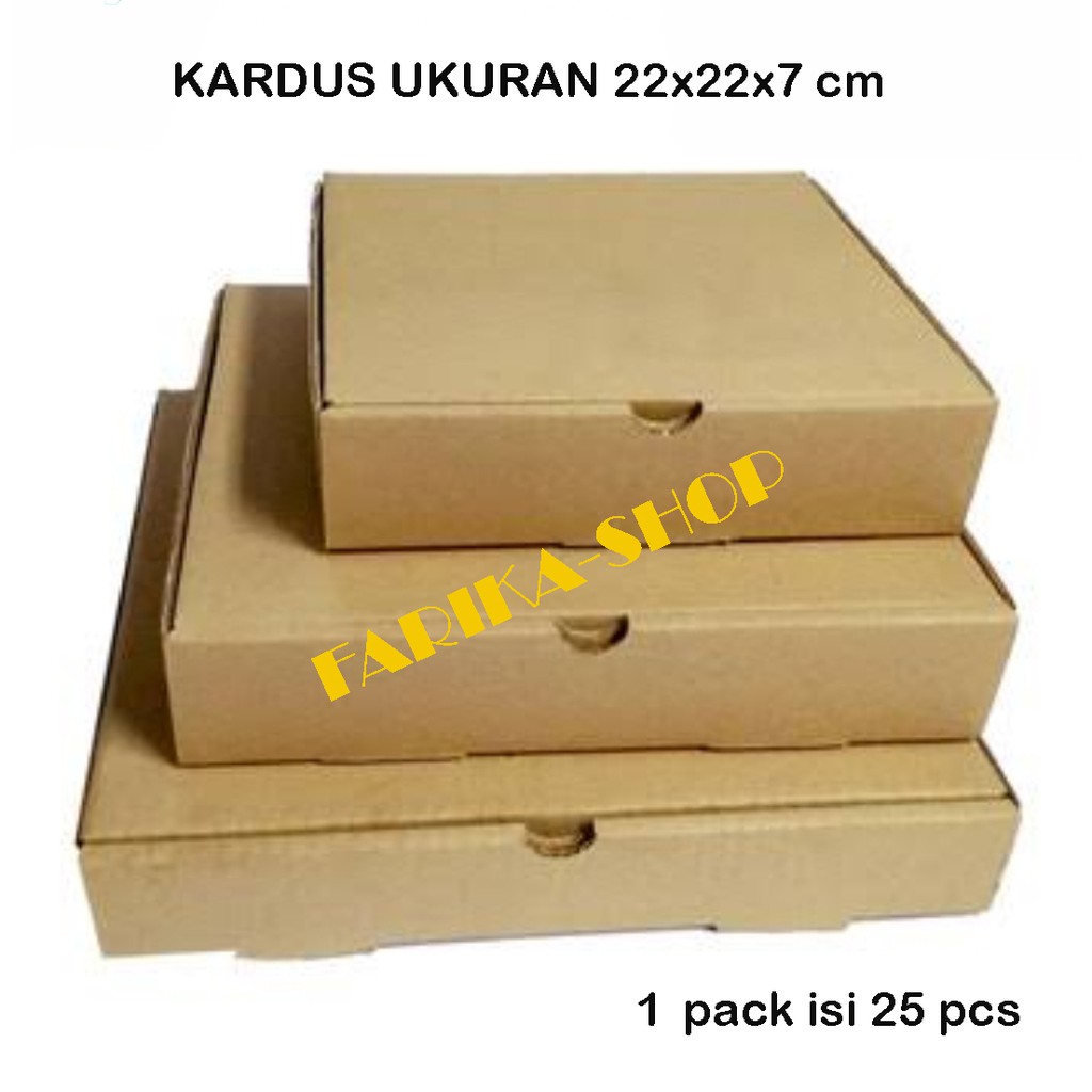 

Kardus 22x22x7 cm / Box Karton Polos / Duz Pizza Polos isi 25 pcs