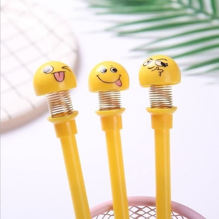 Pena Emoji Kuning Pulpen Pen Bolpoin Ballpoint Emoticon