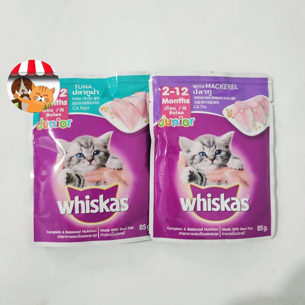 Whiskas Pouch Junior 85gr - Makanan Basah Anak Kucing