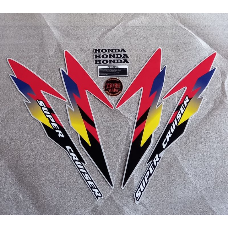 striping stiker sticker polet tiger lawas tilas silver