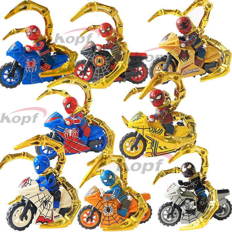 1pc Mainan Puzzle Balok Bangunan Seri Superhero Spiderman Bahan ABS Untuk Anak