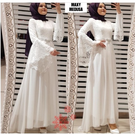 TERLARIS Ashanty Gown baju pesta Brokat Tabur mutiara velvet
