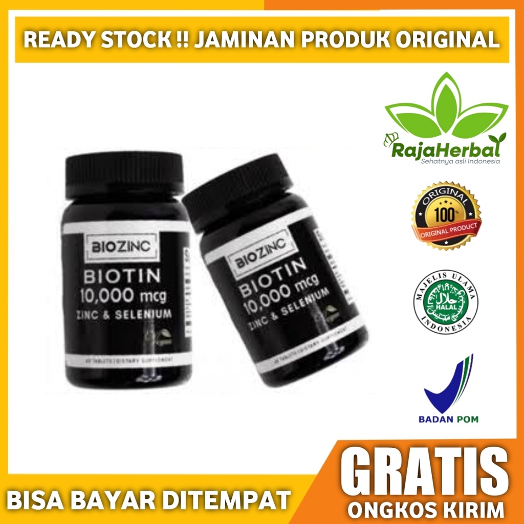BIOZINC BIOTIN 10000mcg ORIGINAL 1 MINGGU RAMBUT TUMBUH DAN SEHAT