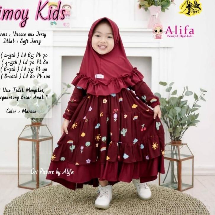 Hot Sell.. gamis anak terbaru 2022 cimoy kids | gamis anak 2 3 4 5 6 7 8 9 10 tahun | bahan adem plu