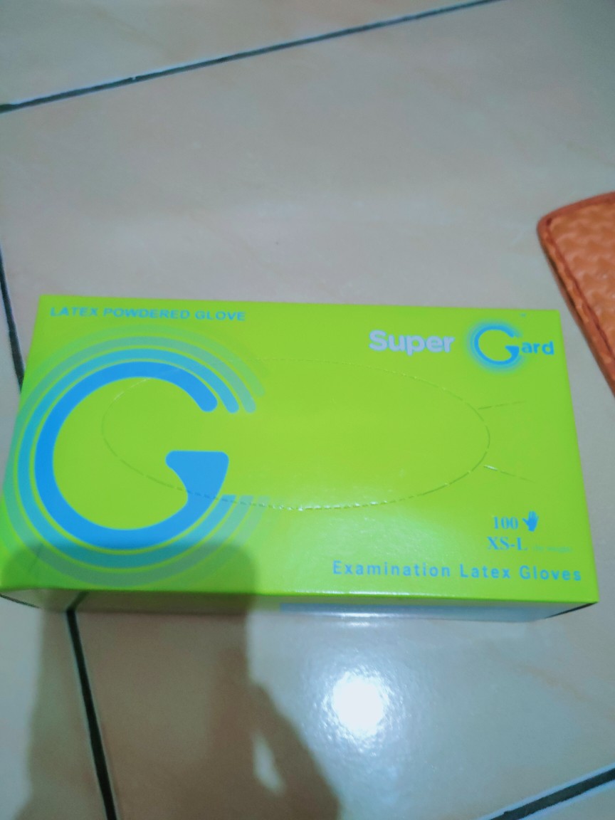 Sarung Tangan Karet Latex Handscoon Glove Isi100pcs 100 Pcs Remedi Aximed Super Gard Size S M L