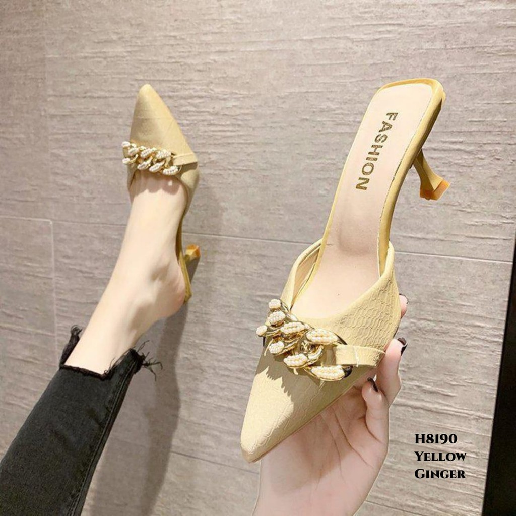 RESTOCK  WYN HIGH HEELS SLOPE FASHION KOREA H8190