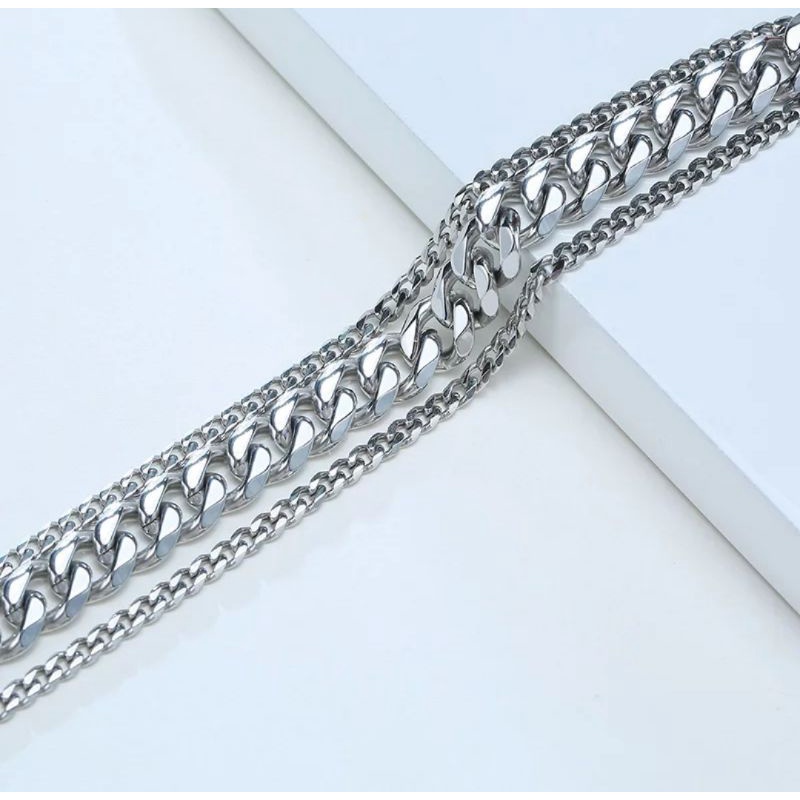 GELANG RANTAI BAJA TITANIUM STANLEES STELL PRIA WANITA KEREN UNIK TERLARIS ANTI KARAT-4